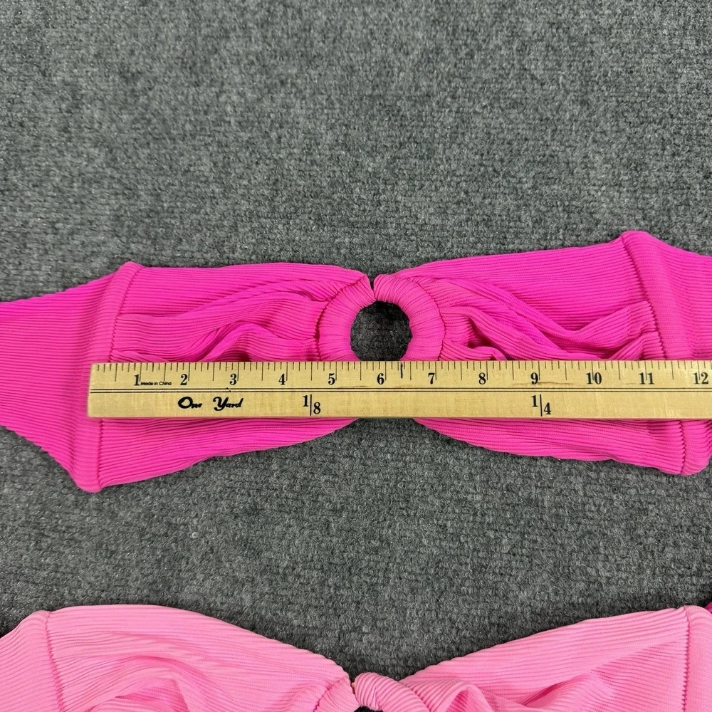 Kulani Kinis Bikini Top Womens Medium Pink Bundle Lot Bandeau Tie Swim Beach